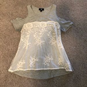 Gray lace shirt